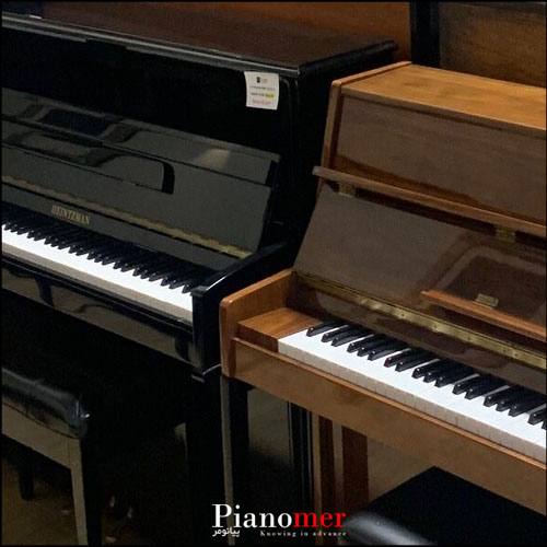 راهنمای خرید پیانو دست دوم - پیانوهای دست دوم دیواری قهوه‌ای و مشکی | پیانومر